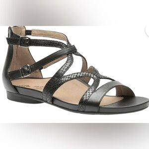 Abeo Black Strappy Sandals